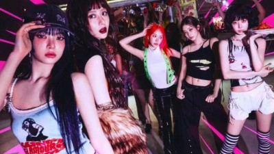 르세라핌 '스파게티', 美 빌보드 핫100 50위 등극... 자체 최고 기록 세웠다