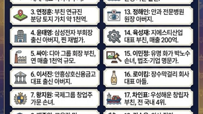 연예계 소문 안난 금수저들