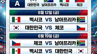 6월 월드컵 출전 한국 대진표